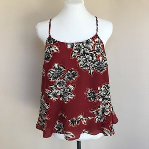 Anthropologie Maeve Floral Ruffle Blouse - Sz 6